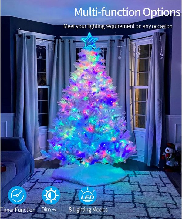 چراغ های رشته ای Echosari 100 LED Outdoor LED Fairy String Lights باتری با کنترل از راه دور (تقریبا، تایمر، 8 حالت)
